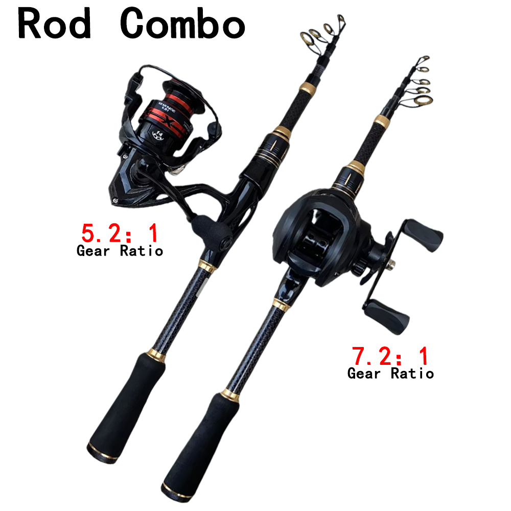 Spincast Reel - Teleskopik Baitcasting Olta Kamışı ve Makara